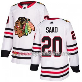 Chicago Blackhawks Brandon Saad 20 Adidas 2017-2018 Wit Authentic Shirt - Dames